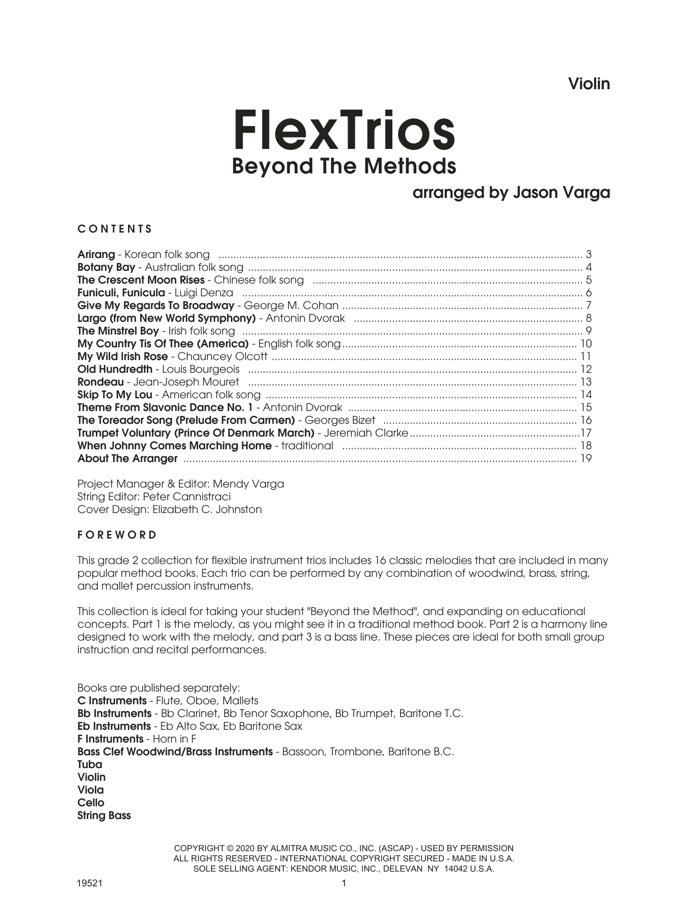 Flextrios - Beyond The Methods (16 Pieces) - Violin (String Ensemble) von Jason Varga