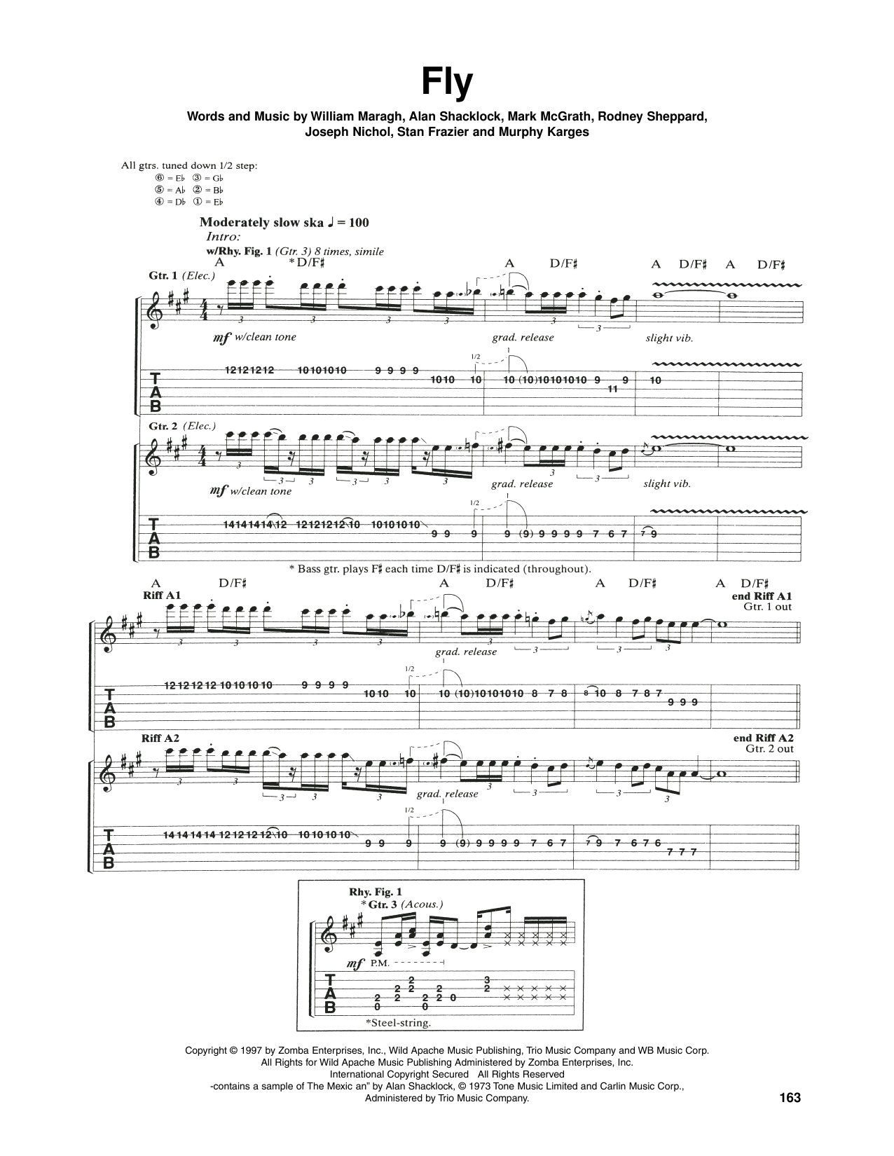 Fly (Guitar Tab) von Sugar Ray