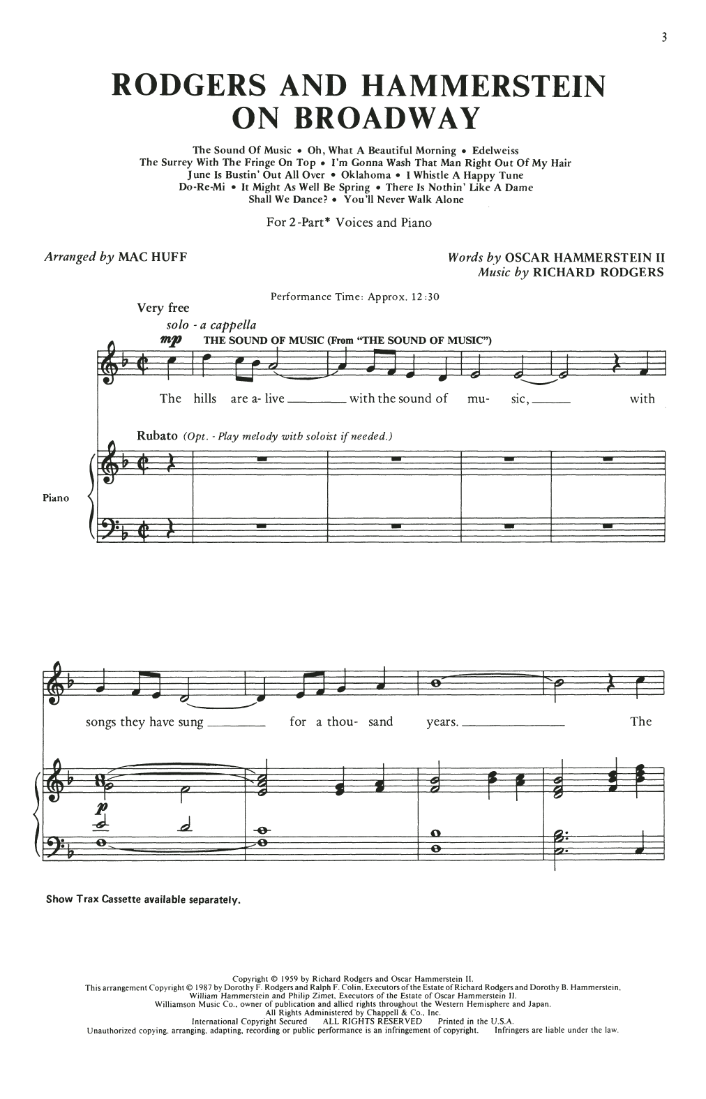 Rodgers and Hammerstein On Broadway (Medley) (arr. Mac Huff) (2-Part Choir) von Rodgers & Hammerstein