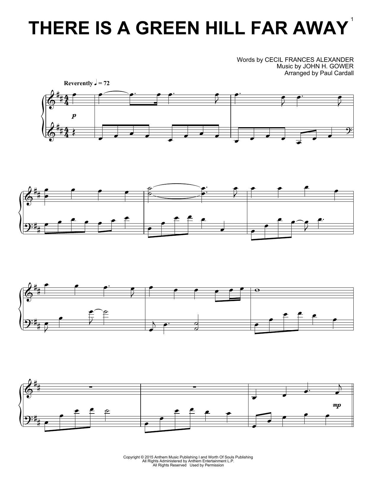There Is A Green Hill Far Away (Piano Solo) von Paul Cardall
