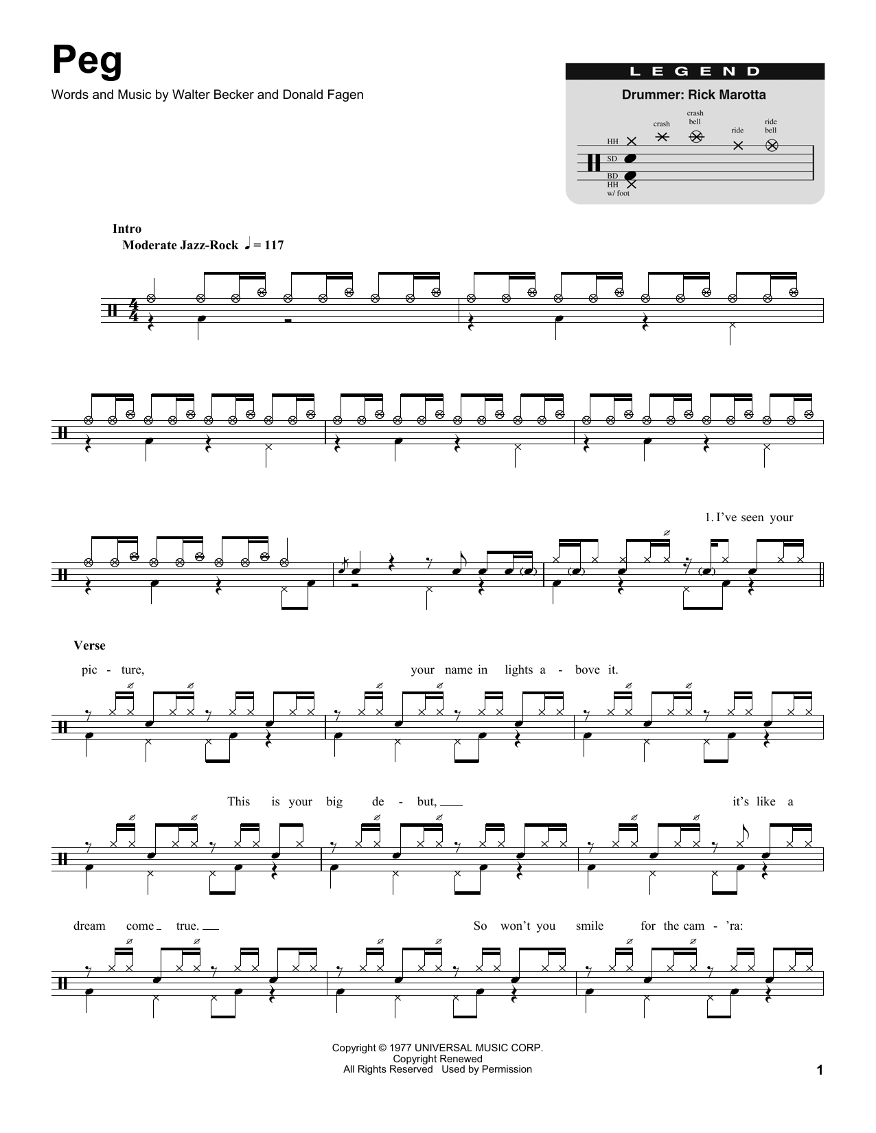 Peg (Drums Transcription) von Steely Dan