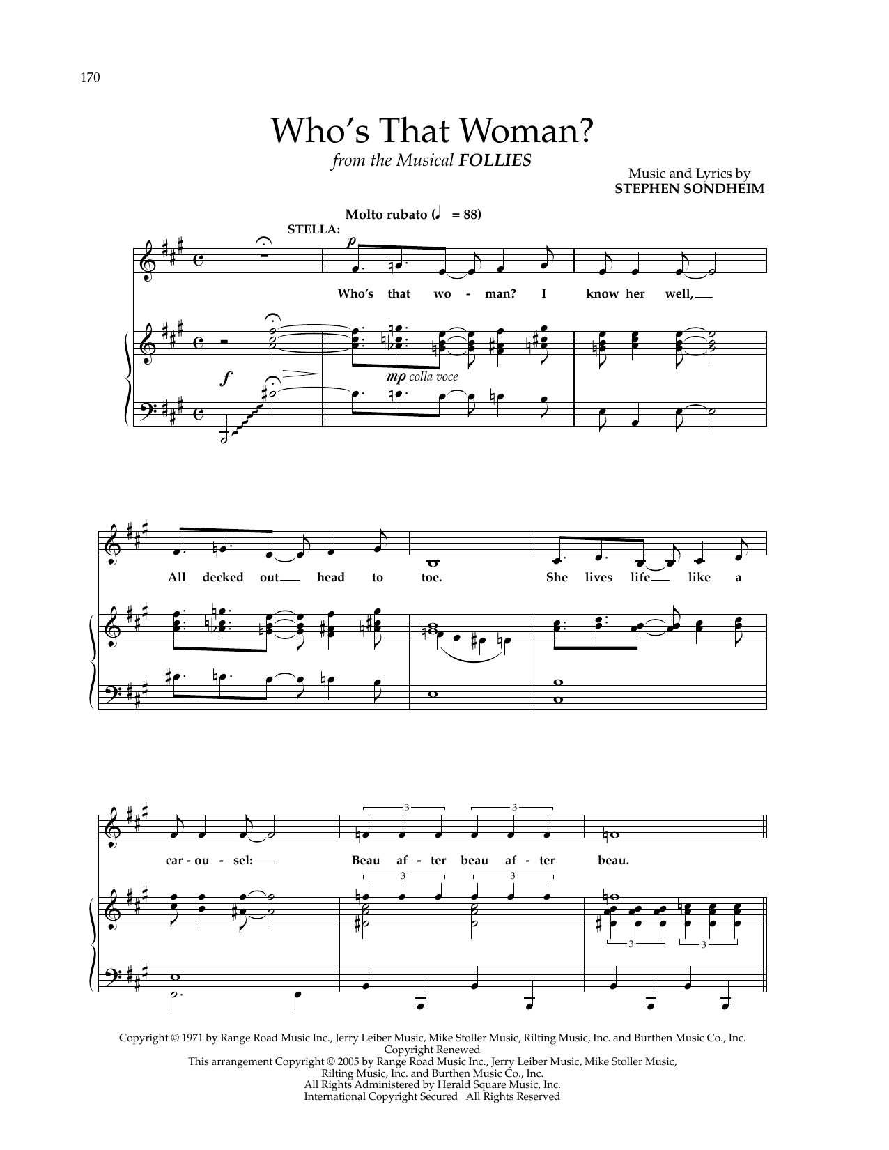 Who's That Woman? (from Follies) (Piano & Vocal) von Stephen Sondheim