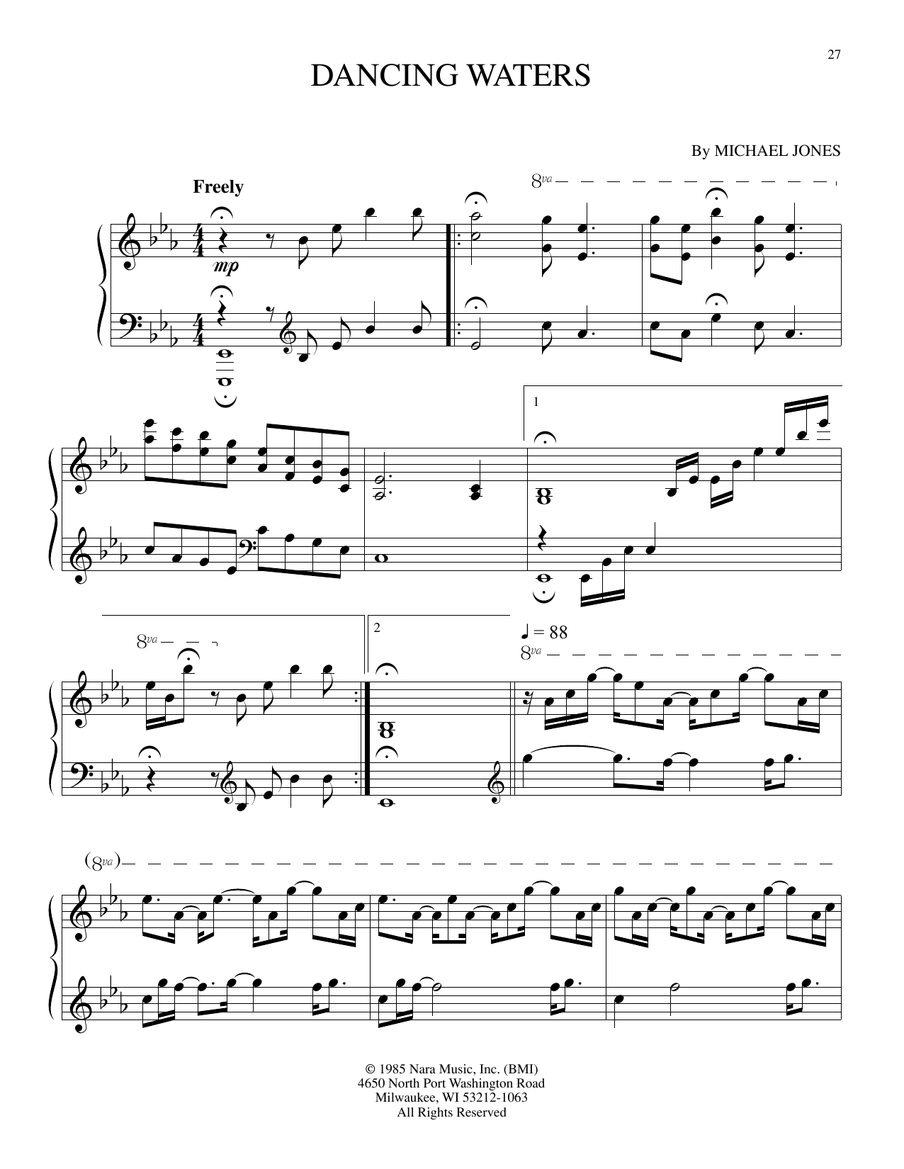 Dancing Waters (Piano Solo) von Michael Jones