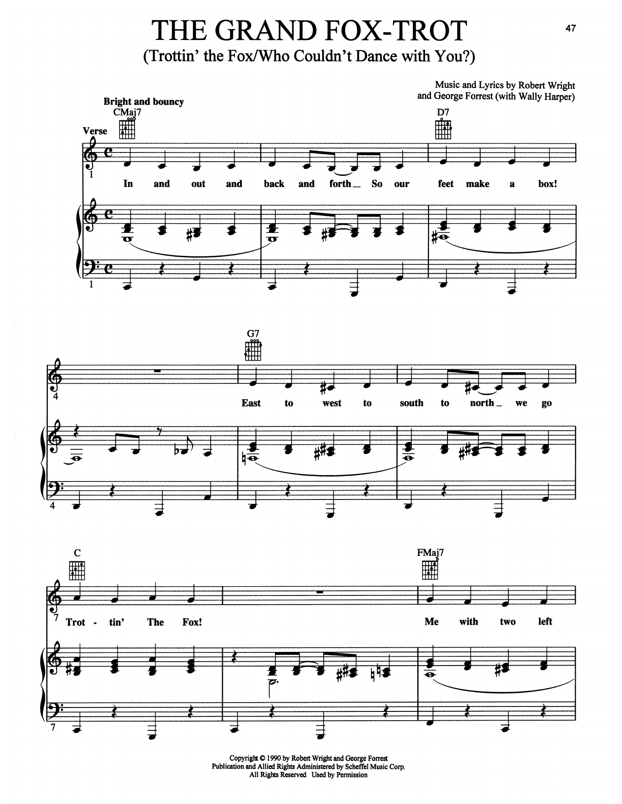 The Grand Fox-Trot (Trottin' The Fox/Who Couldn't Dance With You?) (from Grand Hotel: The Musical) (Piano, Vocal & Guitar Chords (Right-Hand Melody)) von Maury Yeston