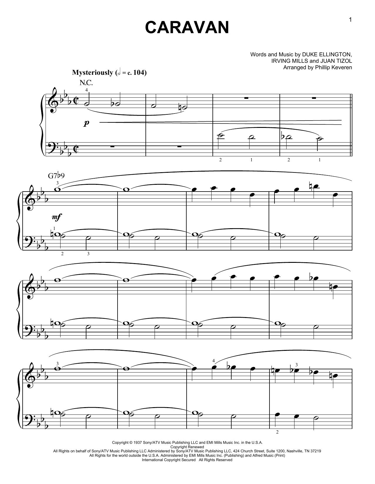 Caravan (arr. Phillip Keveren) (Easy Piano) von Duke Ellington