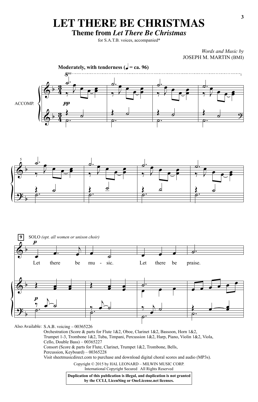 Let There Be Christmas (SATB Choir) von Joseph M. Martin