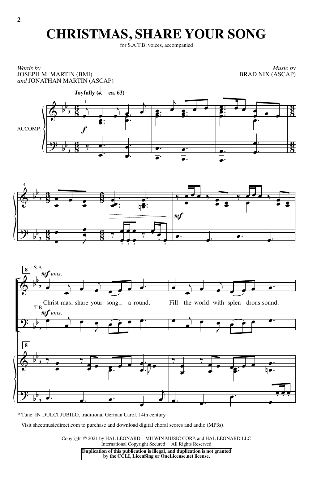 Christmas, Share Your Song (SATB Choir) von Brad Nix