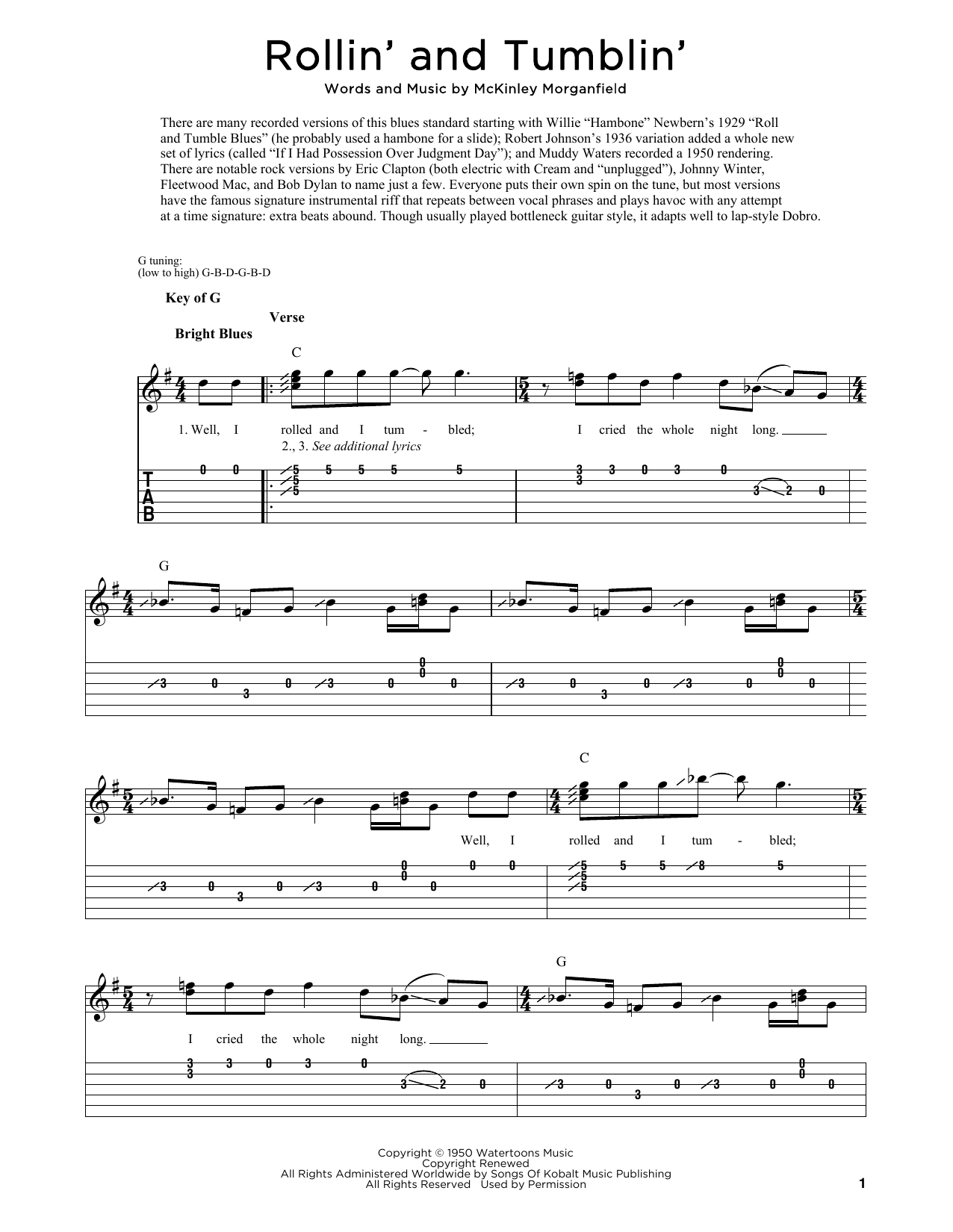 Rollin' And Tumblin' (arr. Fred Sokolow) (Dobro) von Muddy Waters