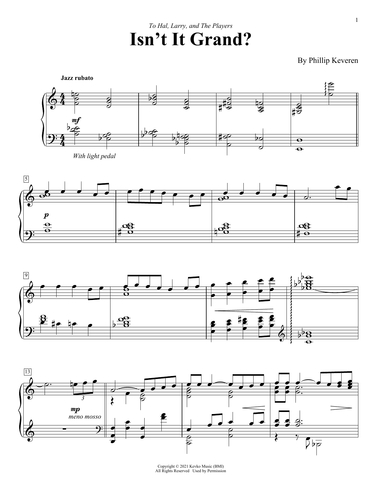 Isn't It Grand? (Piano Solo) von Phillip Keveren