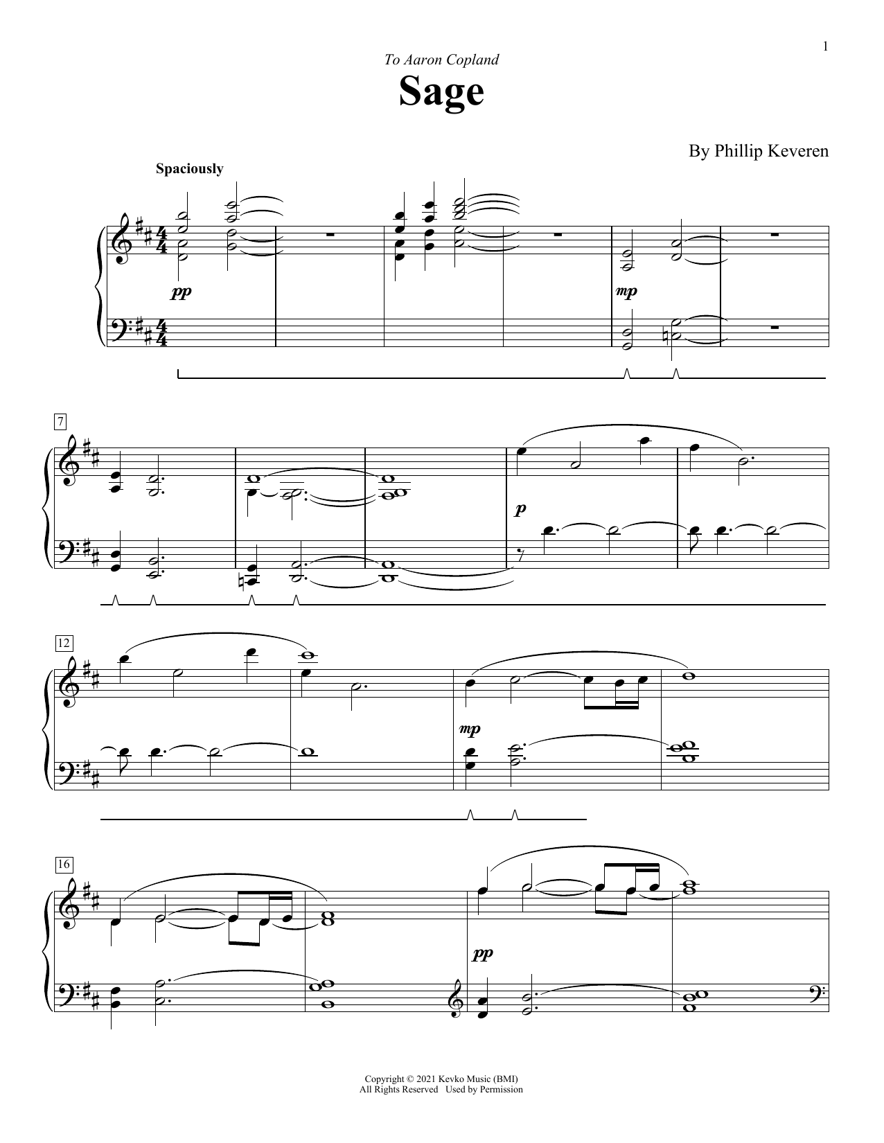 Sage (Piano Solo) von Phillip Keveren