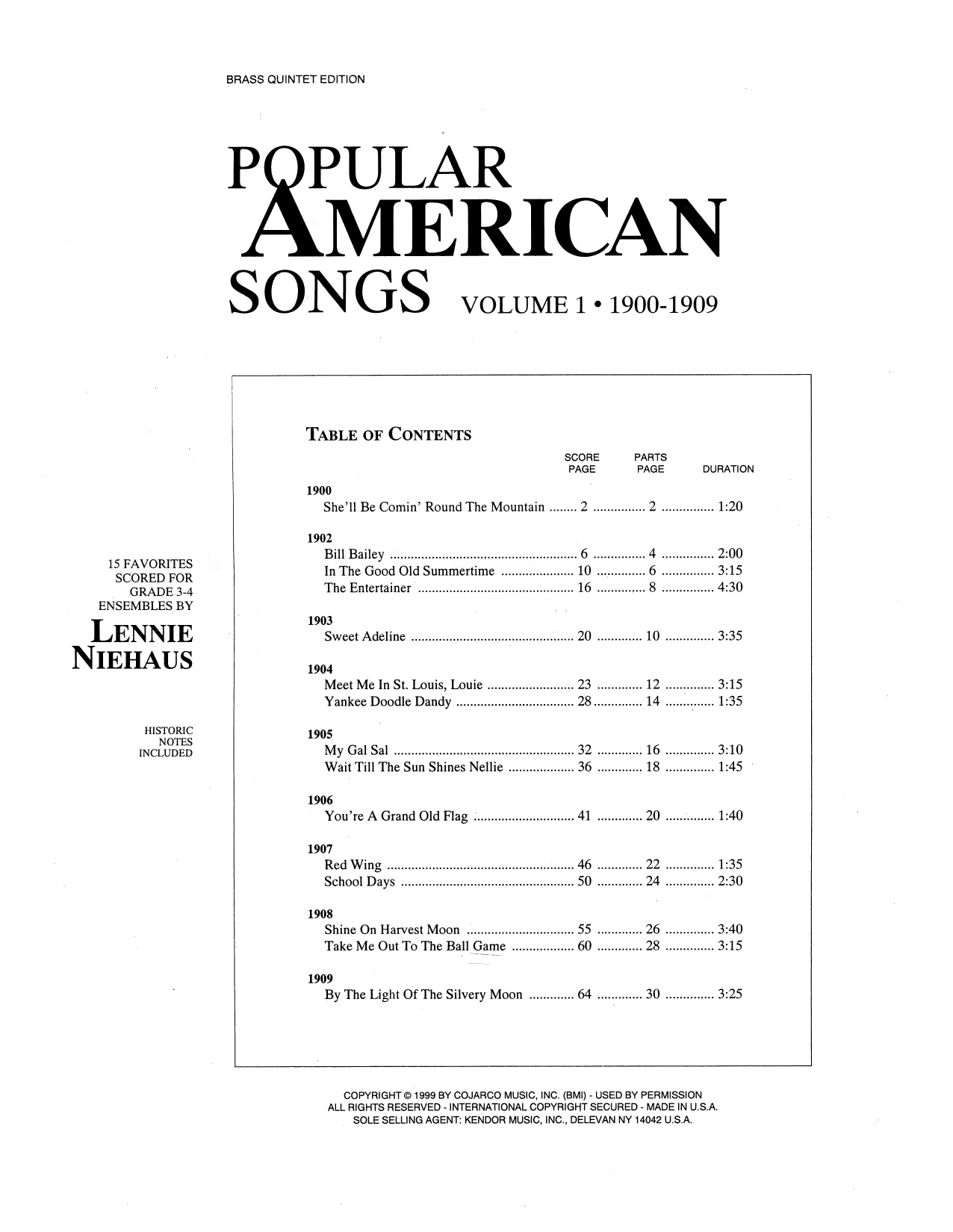 Popular American Songs, Volume 1 - Horn in F (Brass Ensemble) von Lennie Niehaus