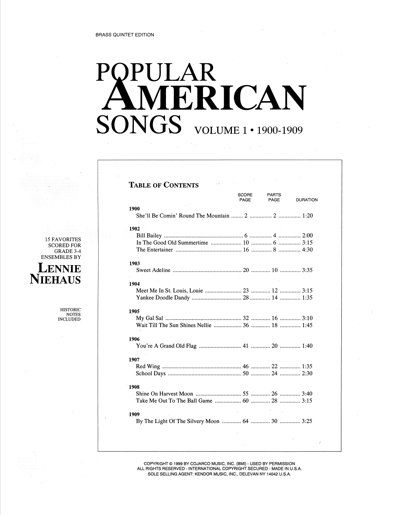 Popular American Songs, Volume 1 - Trombone (Brass Ensemble) von Lennie Niehaus