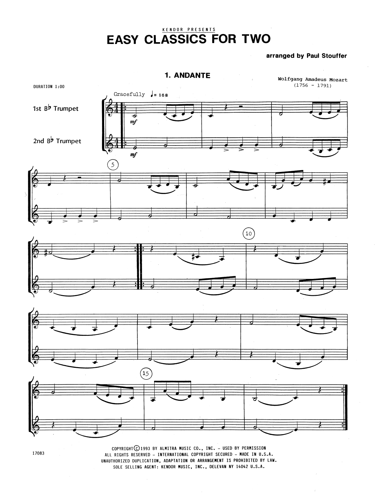 Easy Classics For Two (Brass Ensemble) von Paul Stouffer