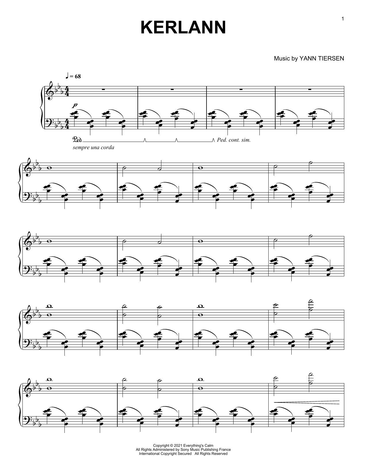 Kerlann (Piano Solo) von Yann Tiersen