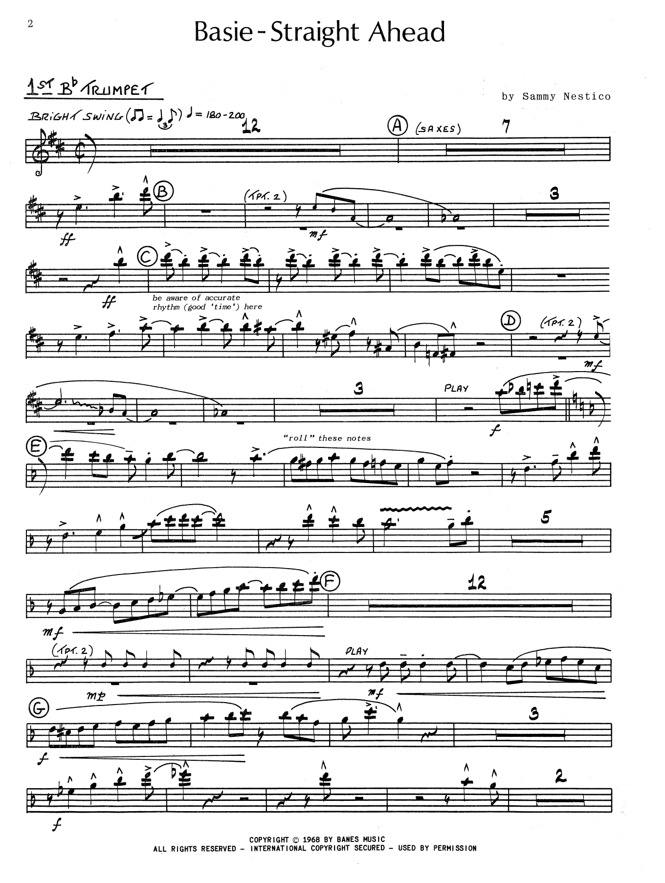 Basie-nestico Lead Trumpet Book (Instrumental Method) von Sammy Nestico