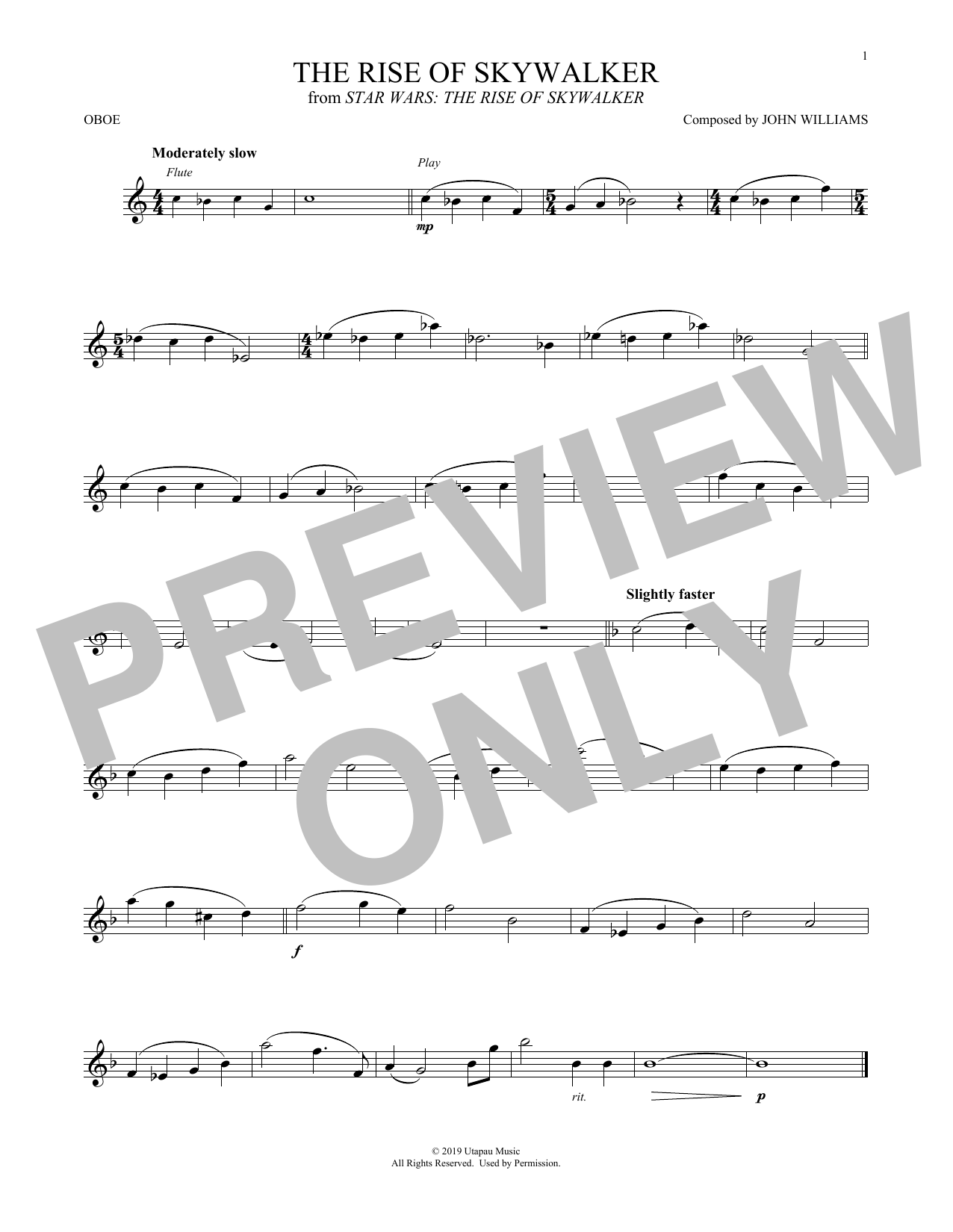 The Rise Of Skywalker (from Star Wars: The Rise Of Skywalker) (Oboe Solo) von John Williams