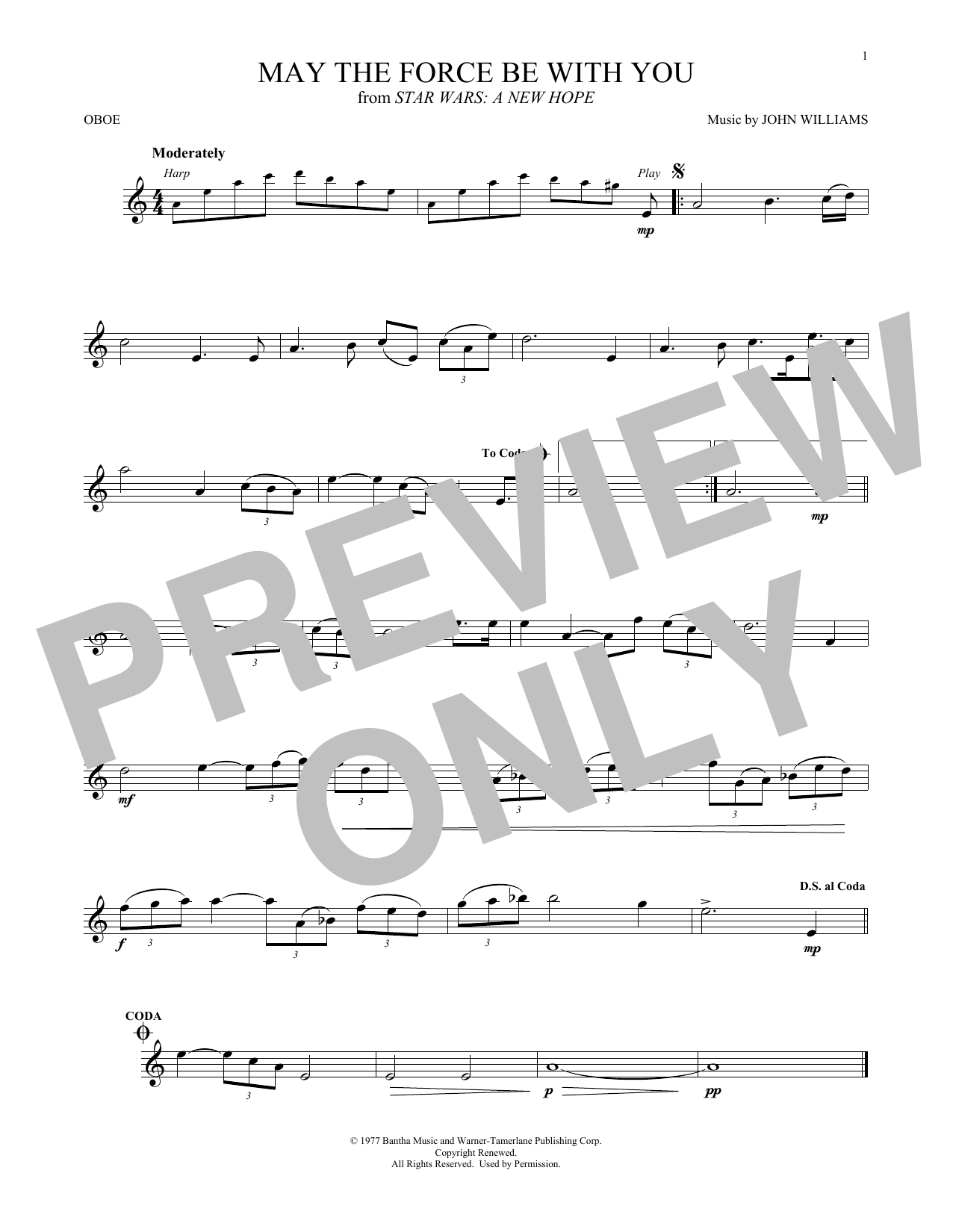 May The Force Be With You (from Star Wars: A New Hope) (Oboe Solo) von John Williams