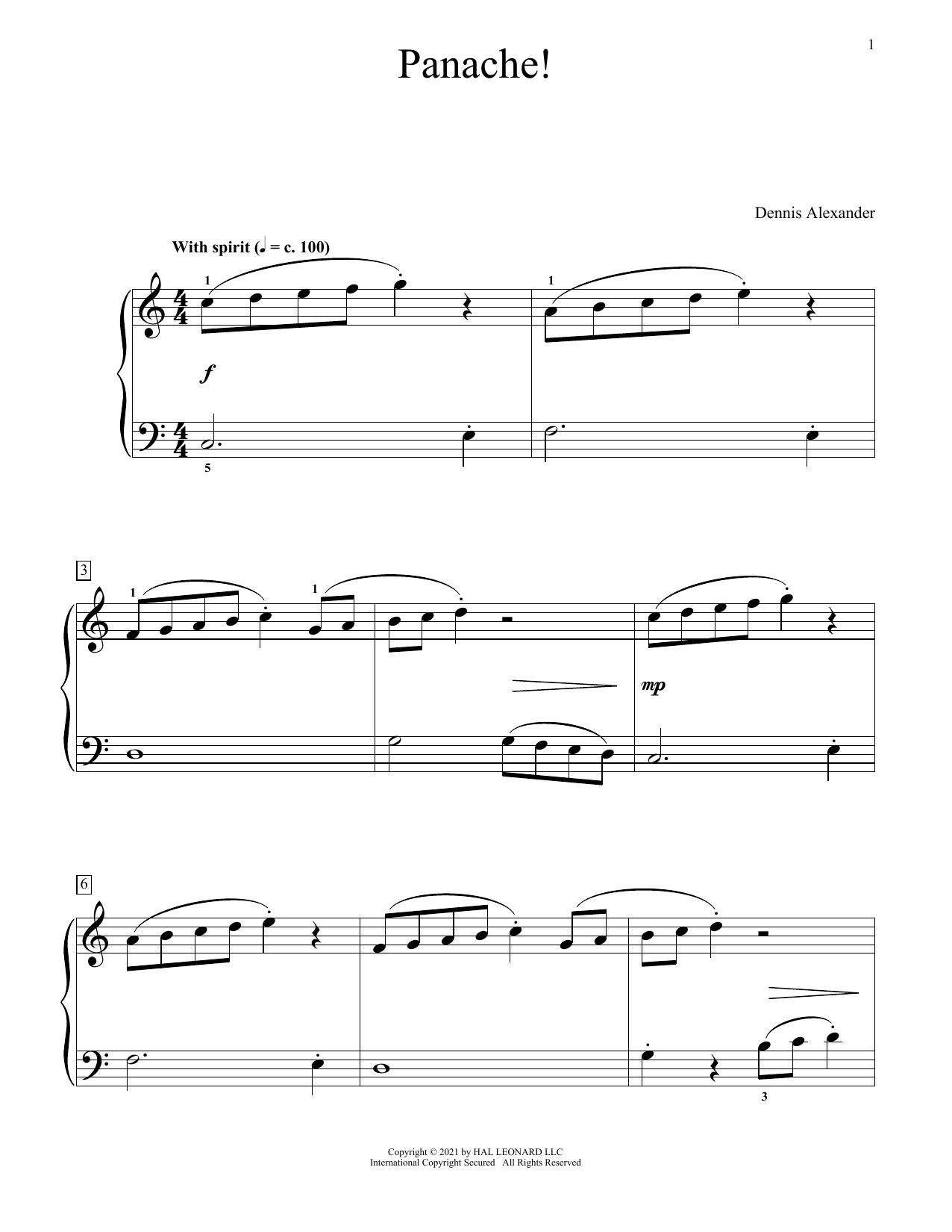 Panache! (Educational Piano) von Dennis Alexander