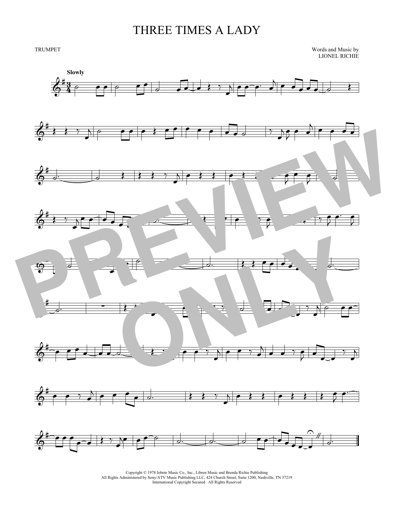 Three Times A Lady (Trumpet Solo) von Commodores