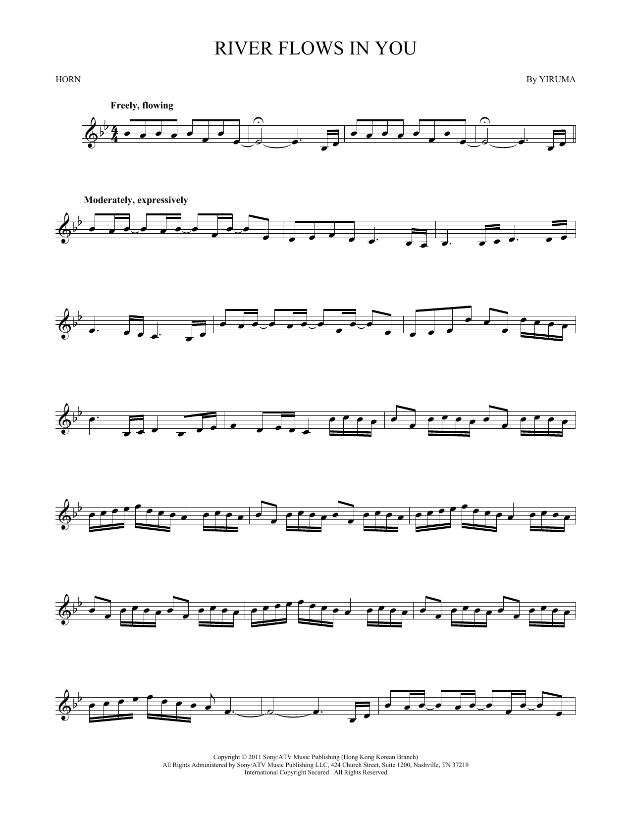 River Flows In You (French Horn Solo) von Yiruma