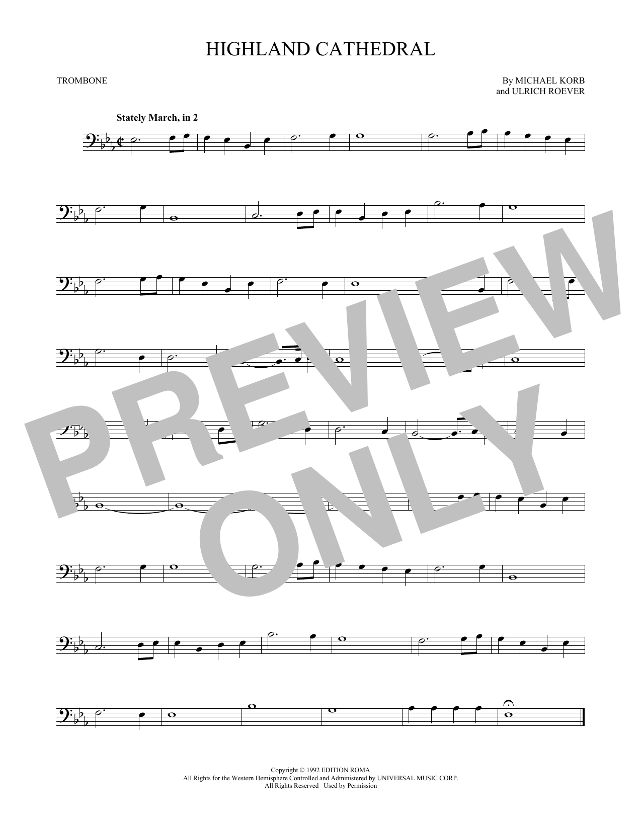 Highland Cathedral (Trombone Solo) von Michael Korb