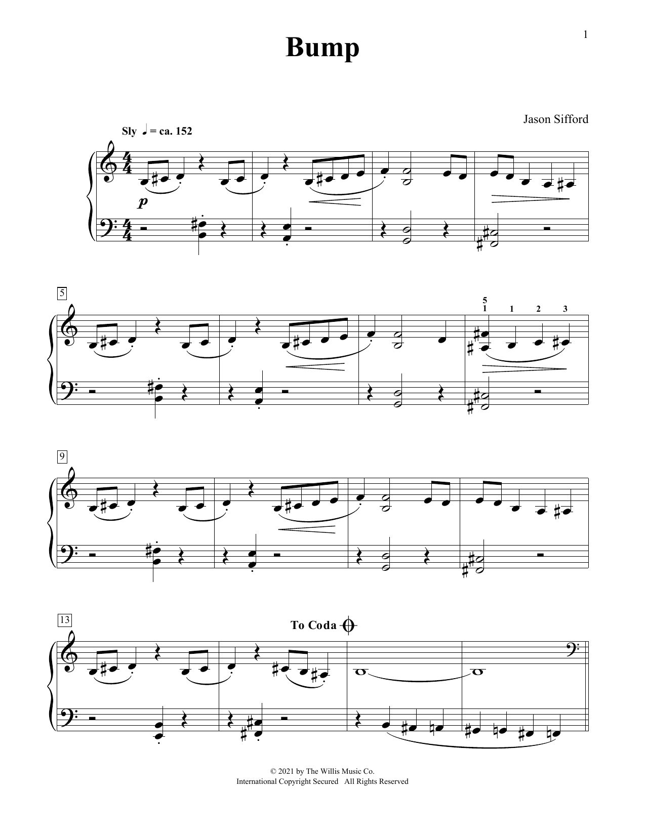 Bump (Piano Duet) von Jason Sifford