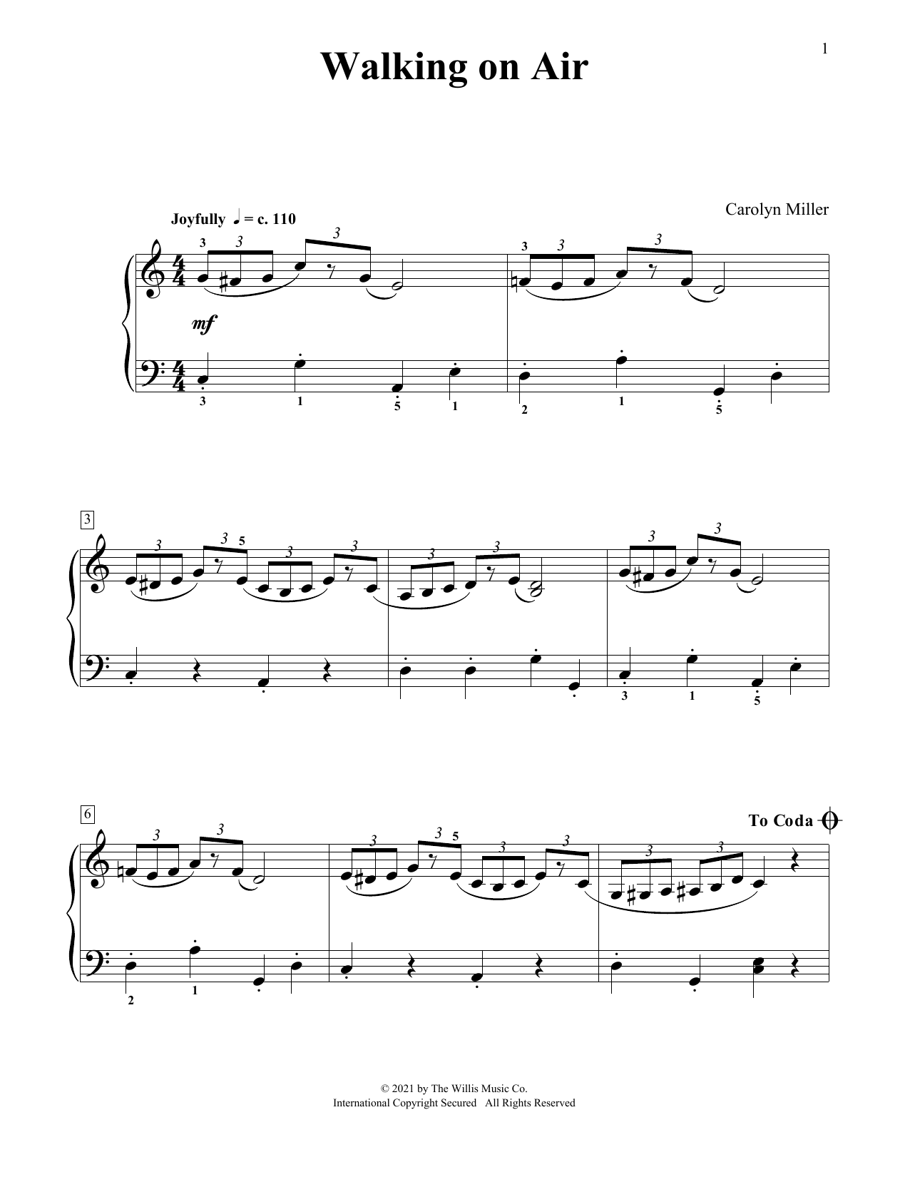 Walking On Air (Educational Piano) von Carolyn Miller