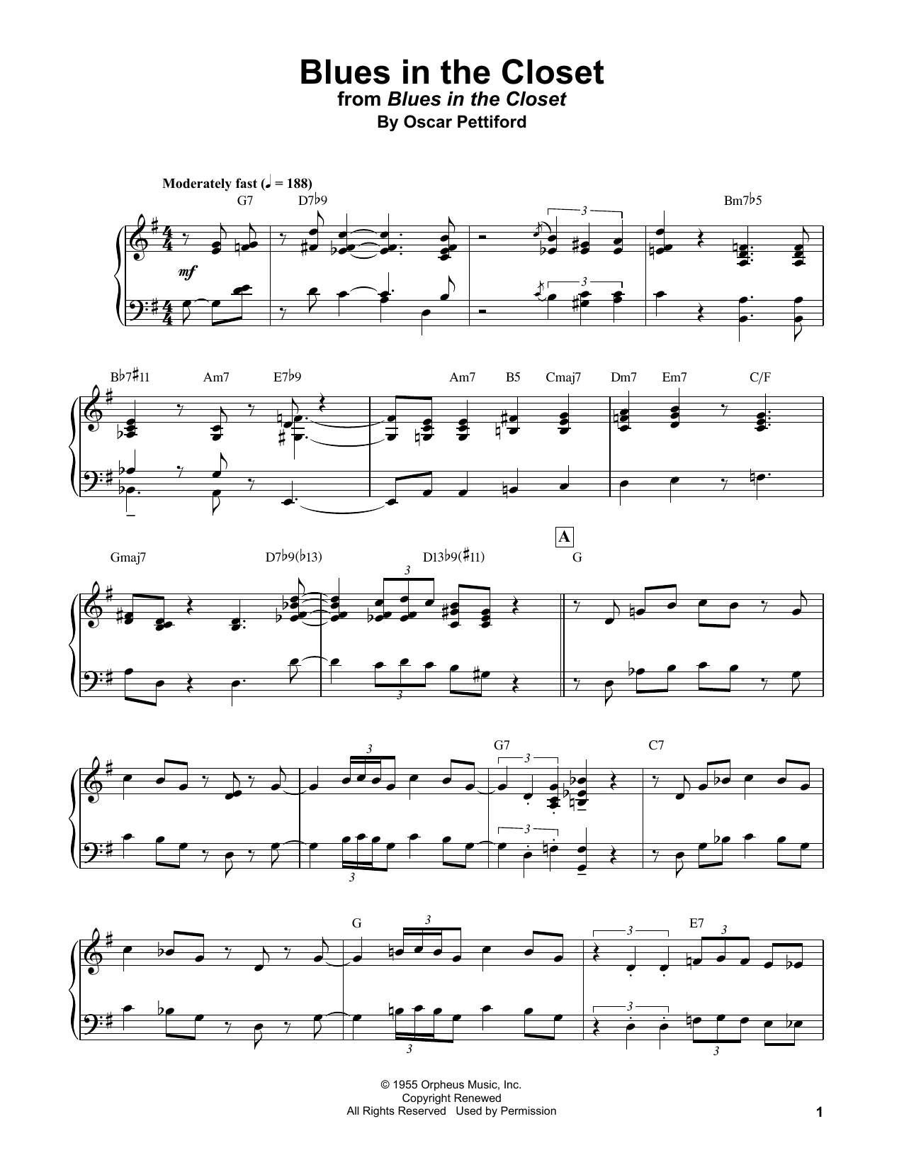 Blues In The Closet (Piano Transcription) von Bud Powell