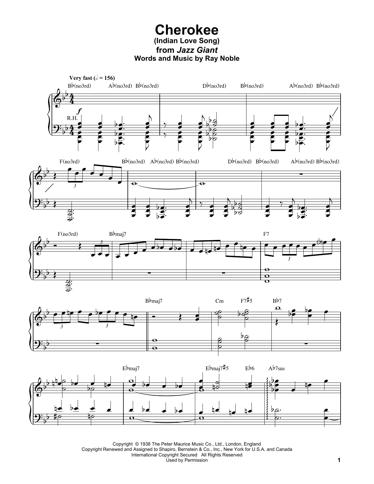 Cherokee (Indian Love Song) (Piano Transcription) von Bud Powell