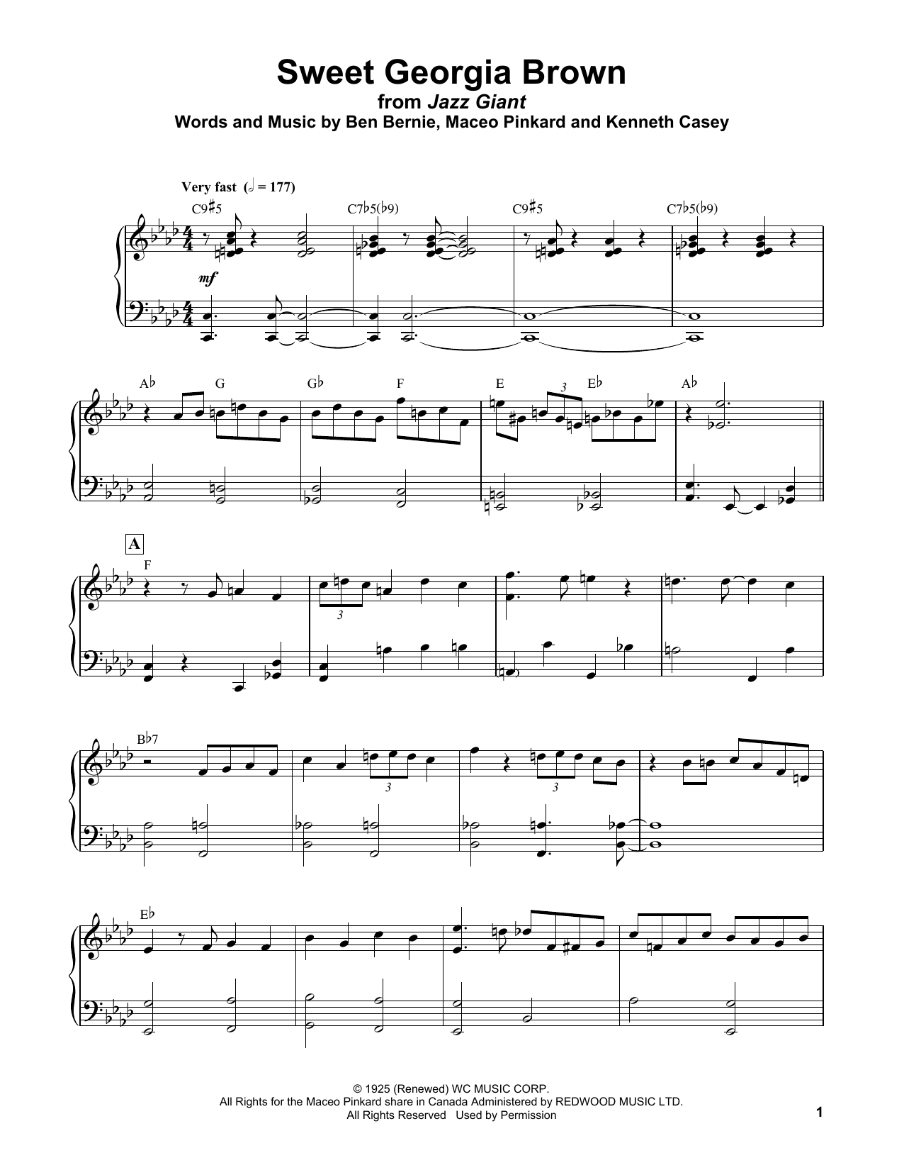 Sweet Georgia Brown (Piano Transcription) von Bud Powell