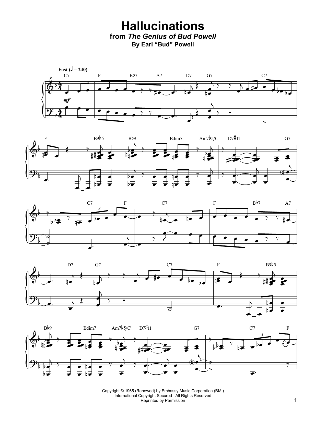 Hallucinations (Piano Transcription) von Bud Powell