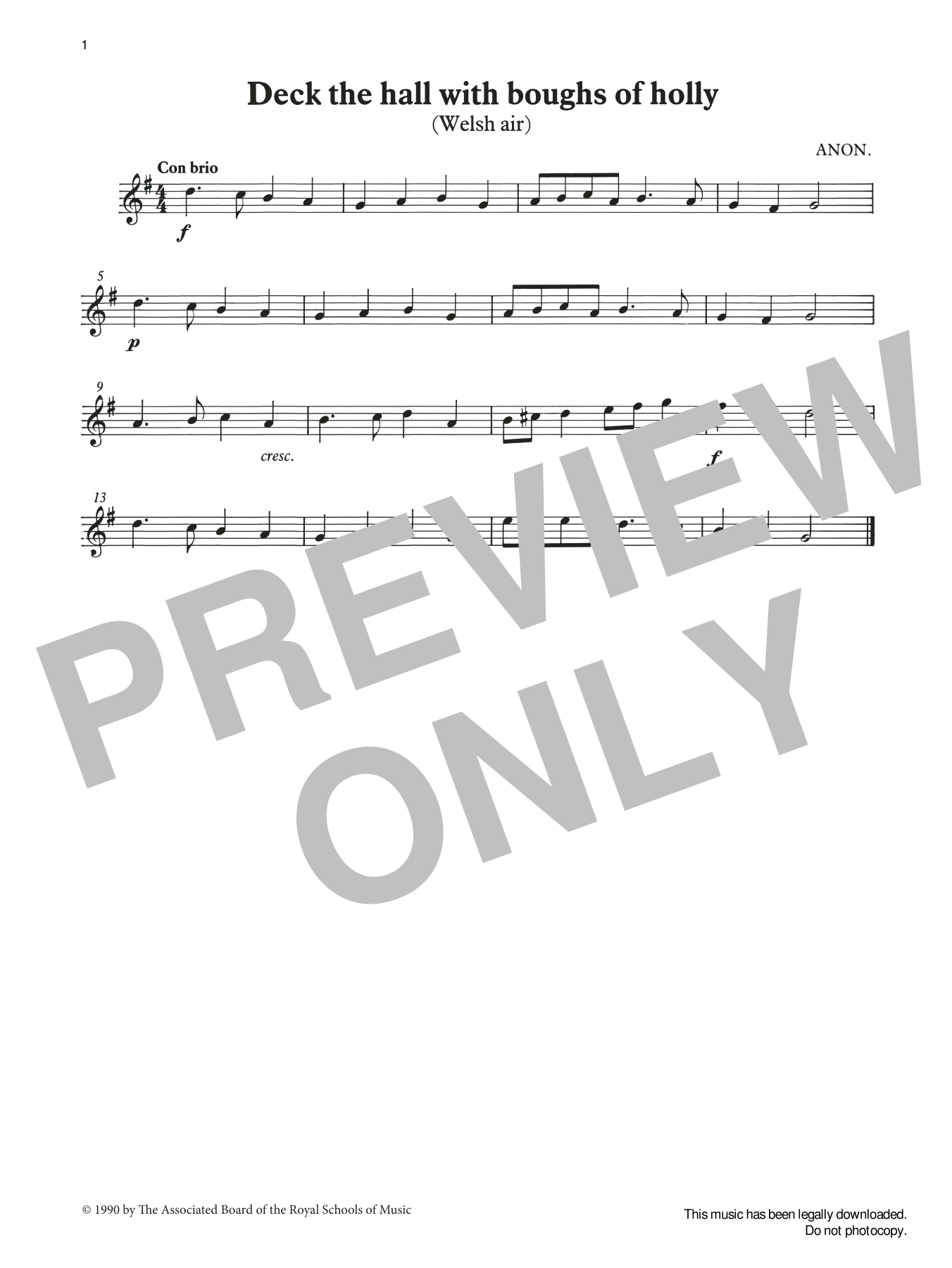 Deck the halls with boughs of holly from Graded Music for Tuned Percussion, Book I (Percussion Solo) von Welsh Air