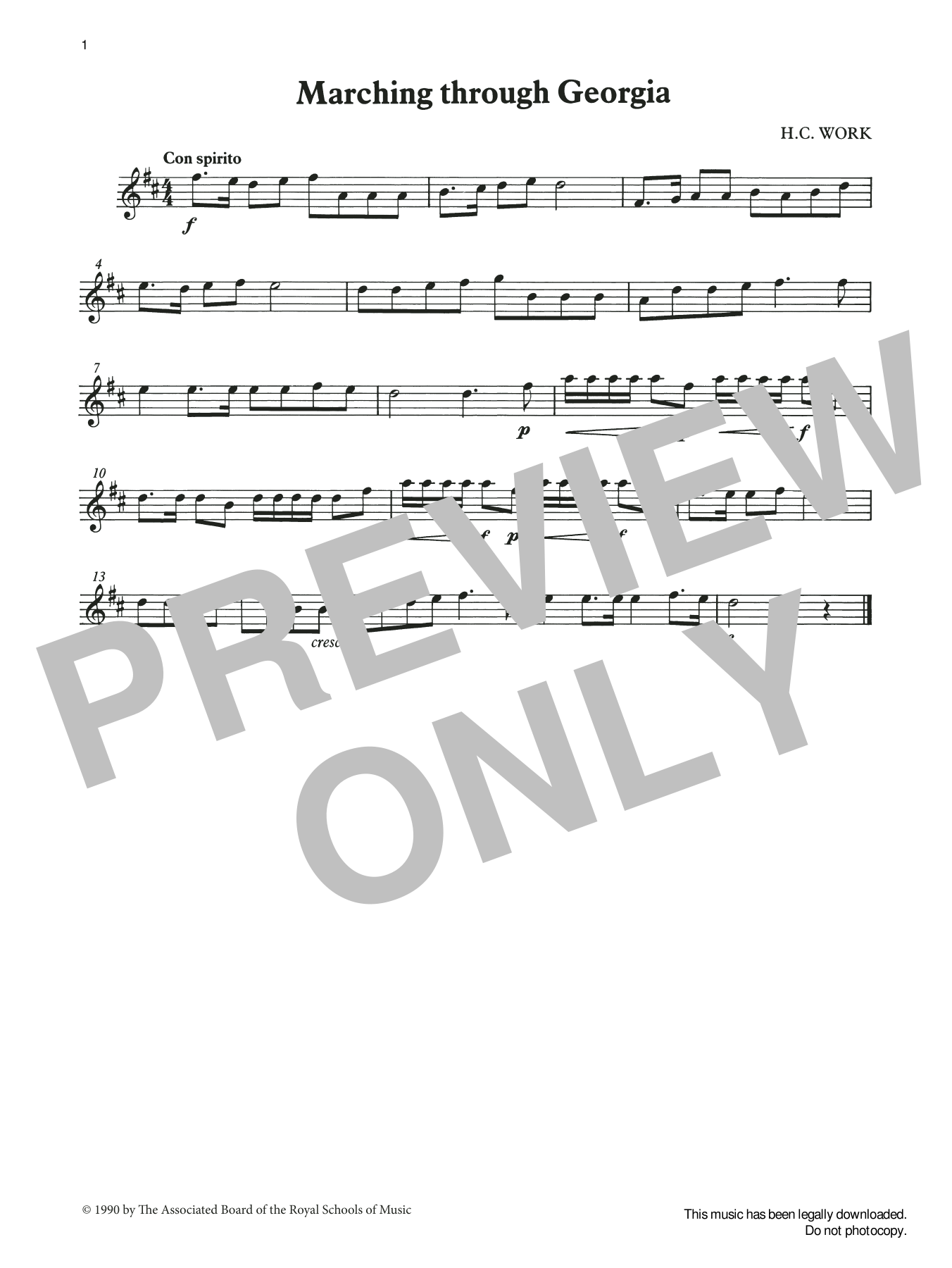 Marching through Georgia from Graded Music for Tuned Percussion, Book I (Percussion Solo) von Henry Clay Work