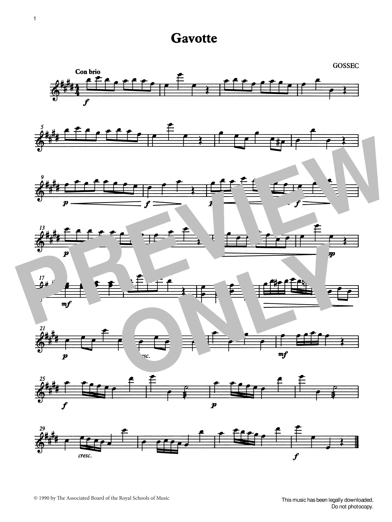 Gavotte from Graded Music for Tuned Percussion, Book II (Percussion Solo) von F. J Gossec