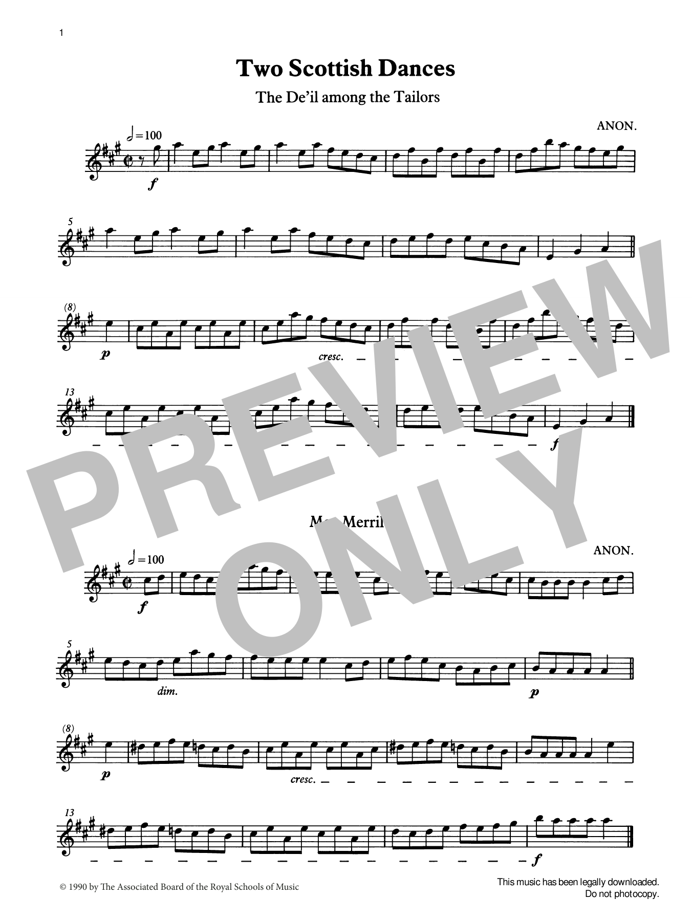 Two Scottish Dances from Graded Music for Tuned Percussion, Book III (Percussion Solo) von Trad. Scottish