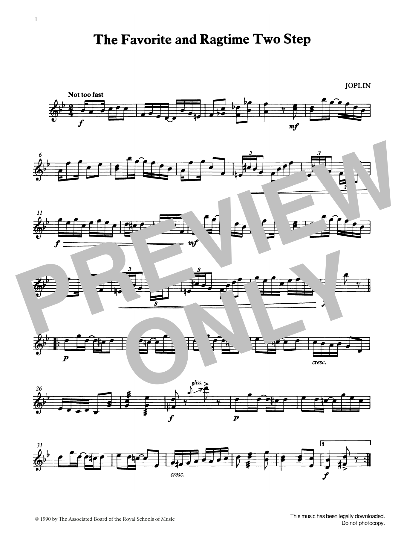 The Favorite and Ragtime Two Step from Graded Music for Tuned Percussion, Book IV (Percussion Solo) von Scott Joplin