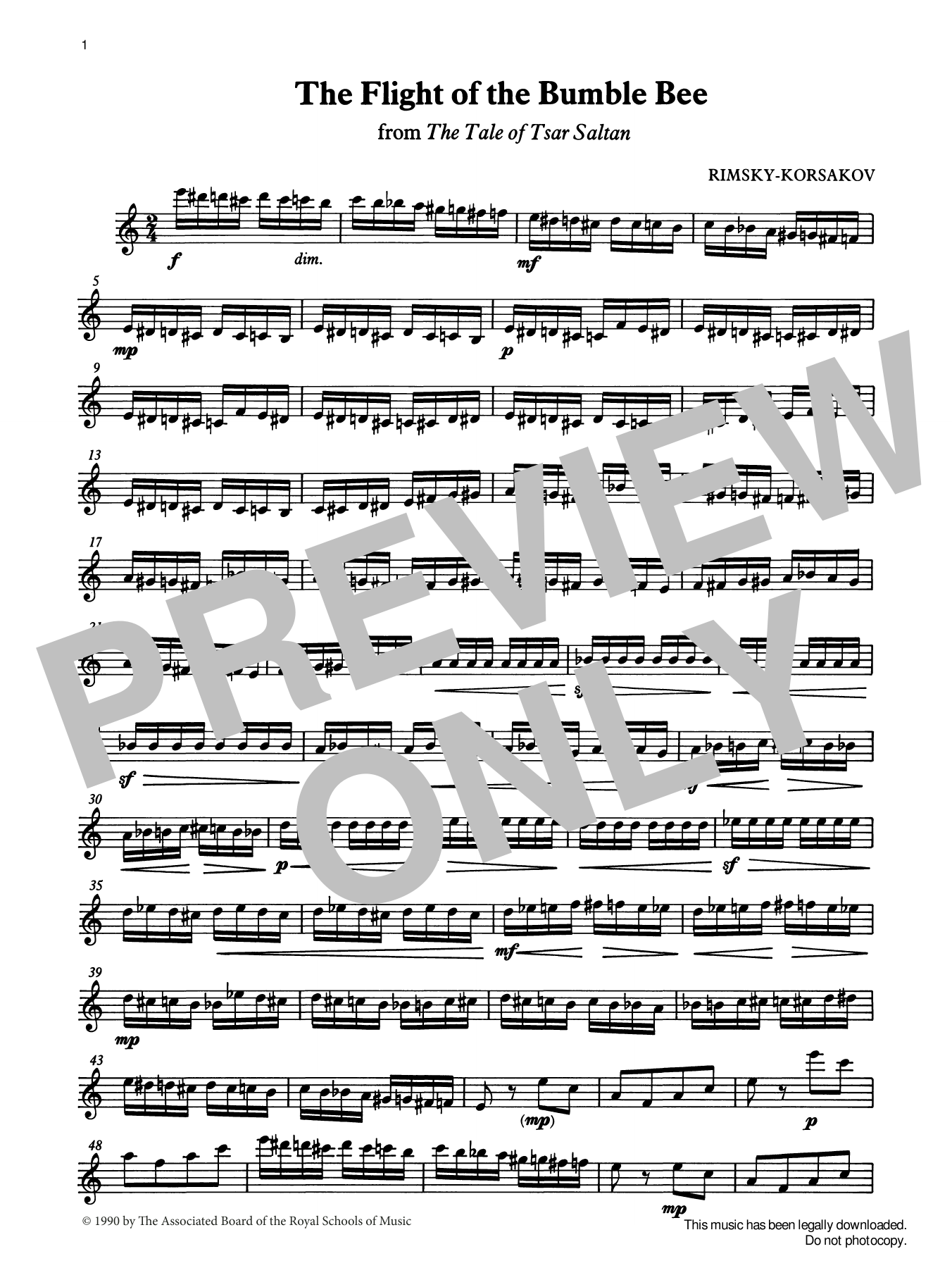 The Flight of the Bumble Bee from Graded Music for Tuned Percussion, Book IV (Percussion Solo) von Nikolai Rimsky-Korsakov