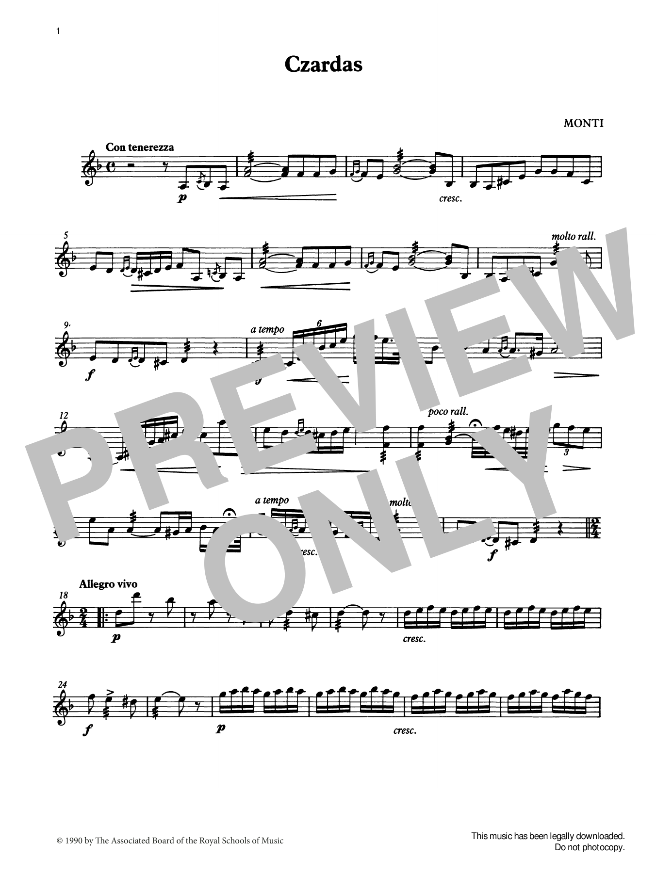 Czardas from Graded Music for Tuned Percussion, Book IV (Percussion Solo) von Vittorio Monti