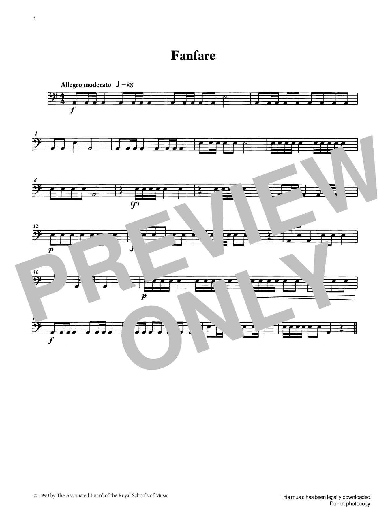 Fanfare from Graded Music for Timpani, Book I (Percussion Solo) von Ian Wright