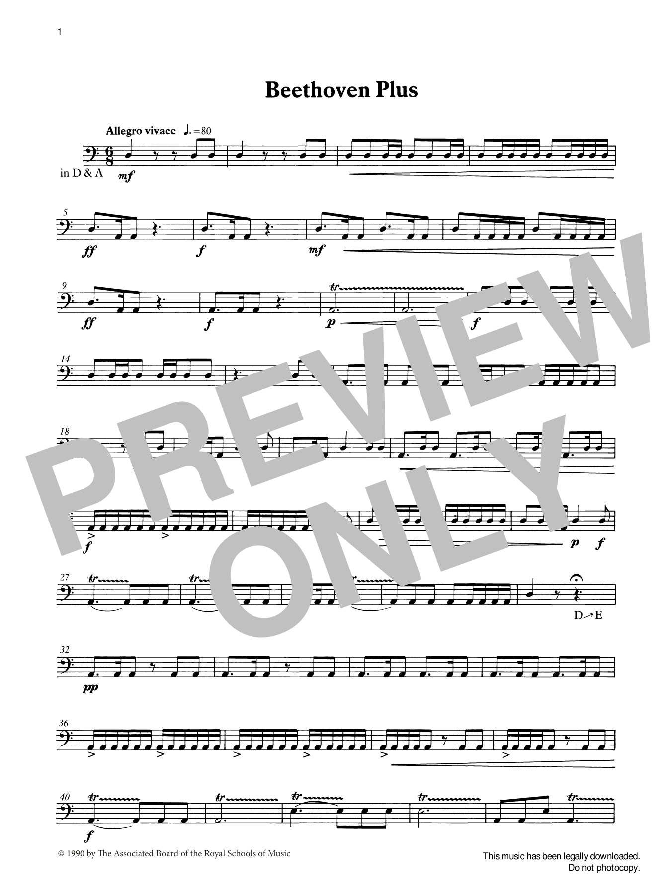 Beethoven Plus from Graded Music for Timpani, Book III (Percussion Solo) von Ian Wright