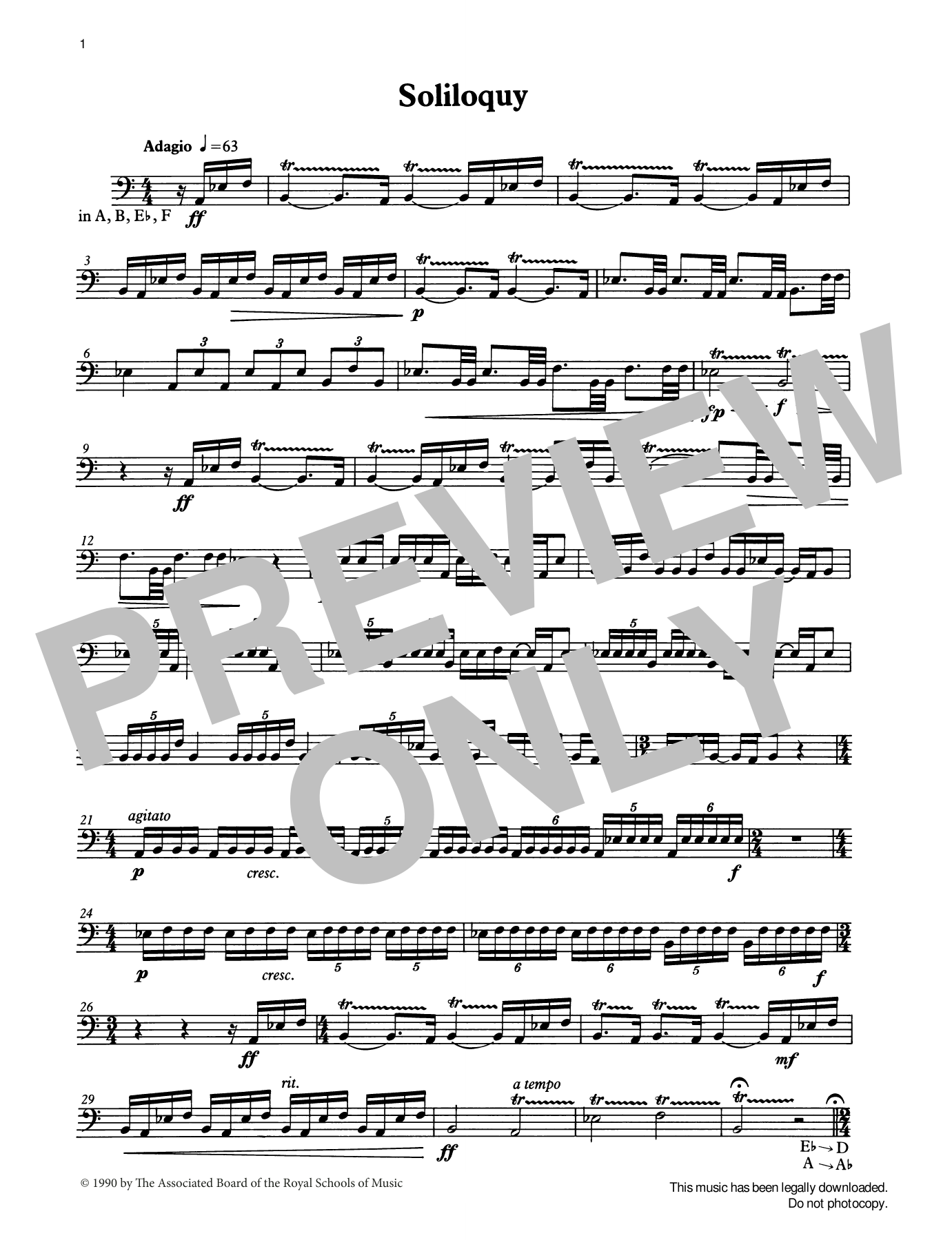 Soliloquy from Graded Music for Timpani, Book IV (Percussion Solo) von Ian Wright