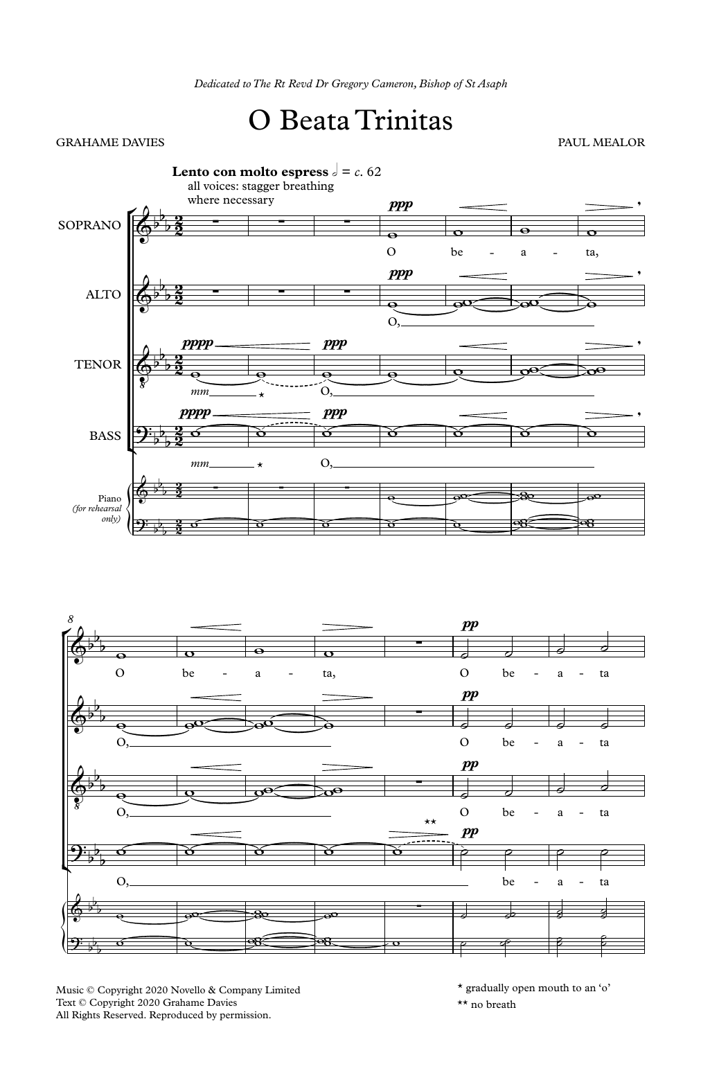 O Beata Trinitas (SATB Choir) von Paul Mealor