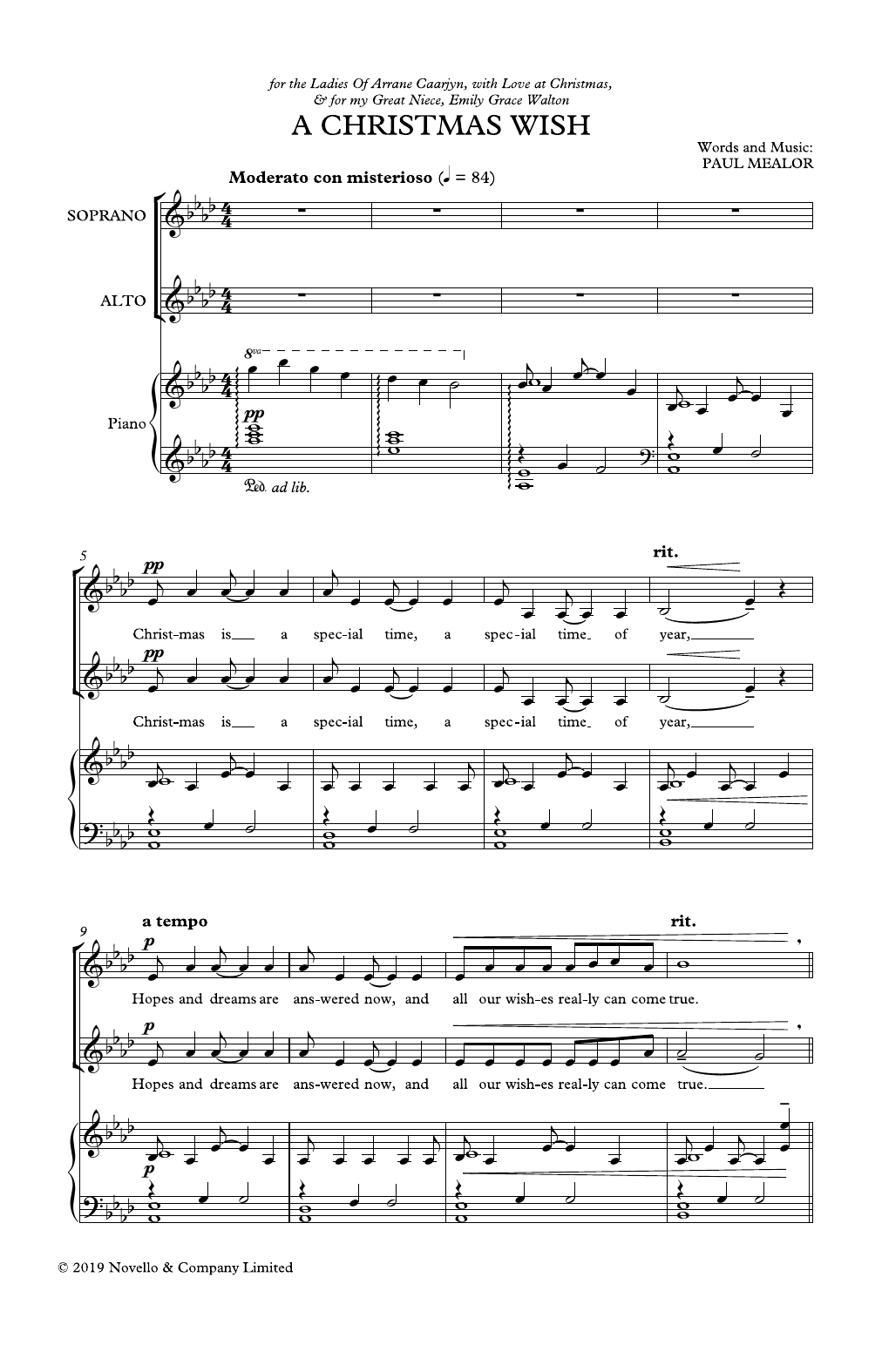 A Christmas Wish (2-Part Choir) von Paul Mealor