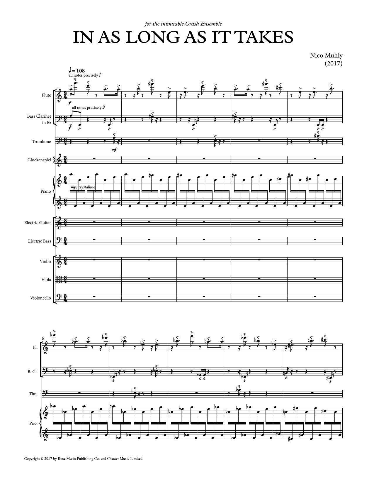In As Long As It Takes (Score and Parts) (Percussion Ensemble) von Nico Muhly