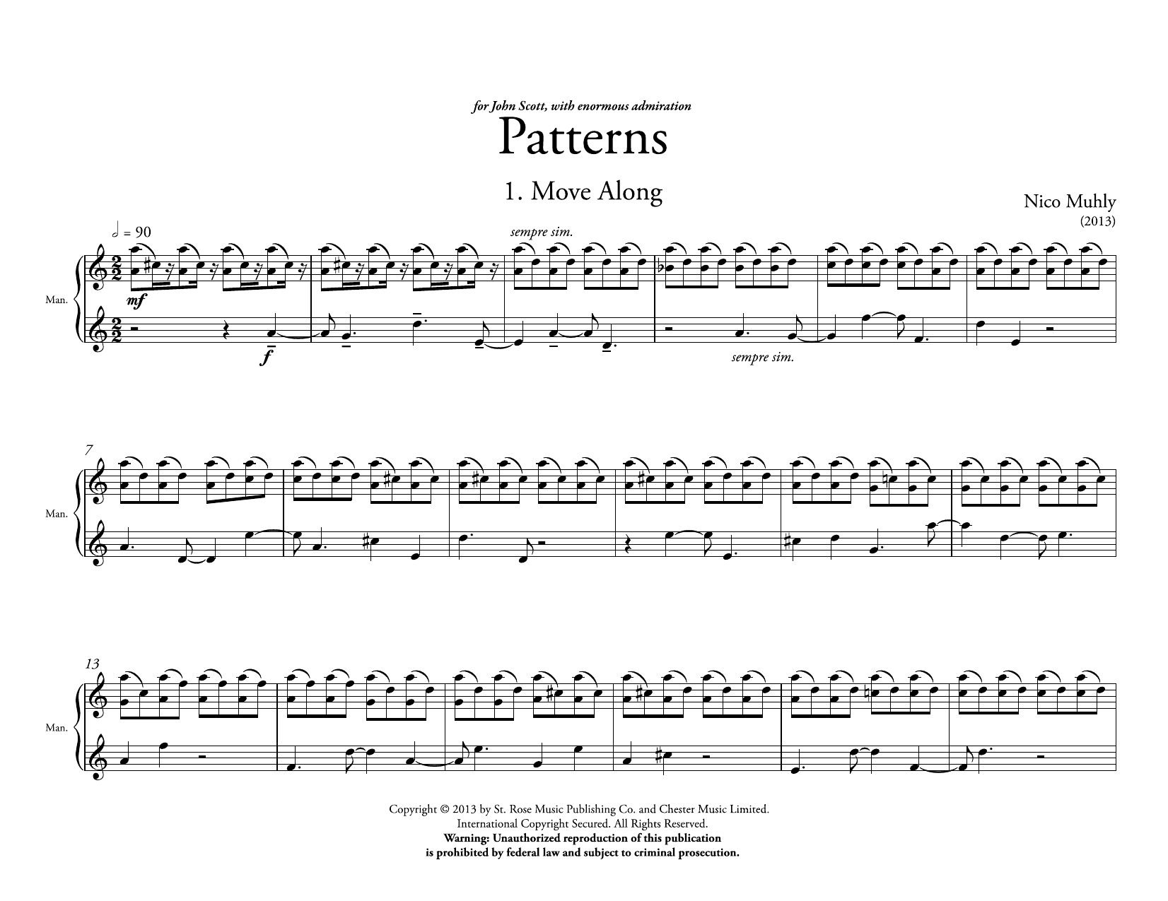 Patterns (Organ) von Nico Muhly