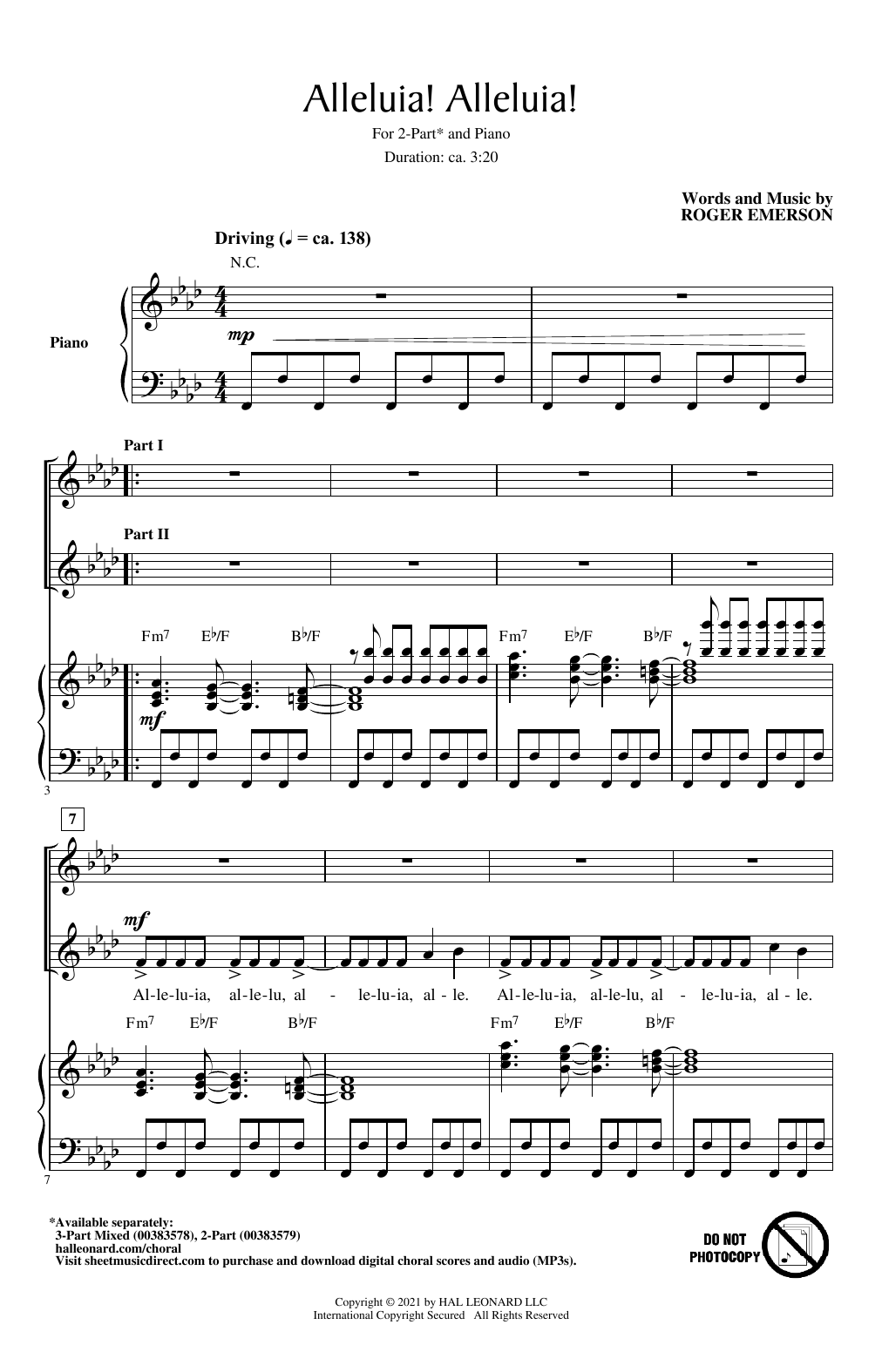 Alleluia! Alleluia! (2-Part Choir) von Roger Emerson