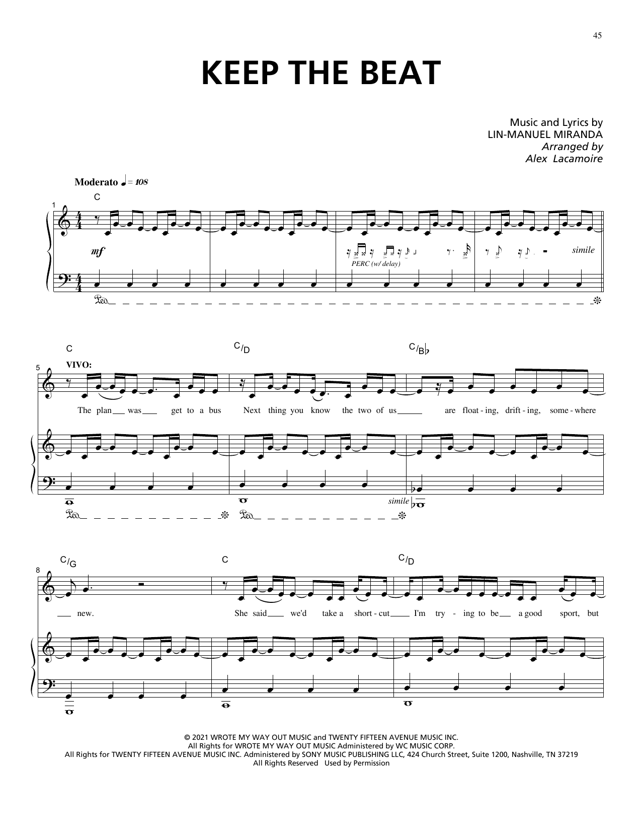 Keep The Beat (from Vivo) (Piano & Vocal) von Lin-Manuel Miranda