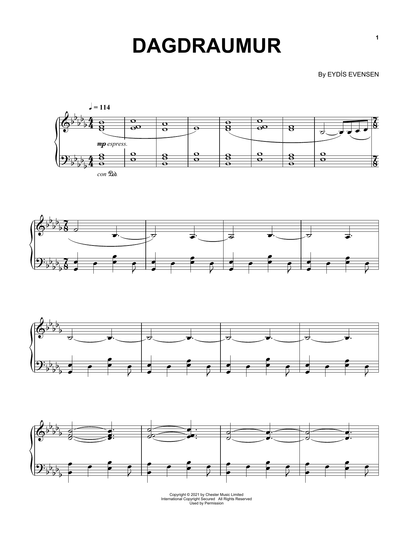 Dagdraumur (Piano Solo) von Eyds Evensen