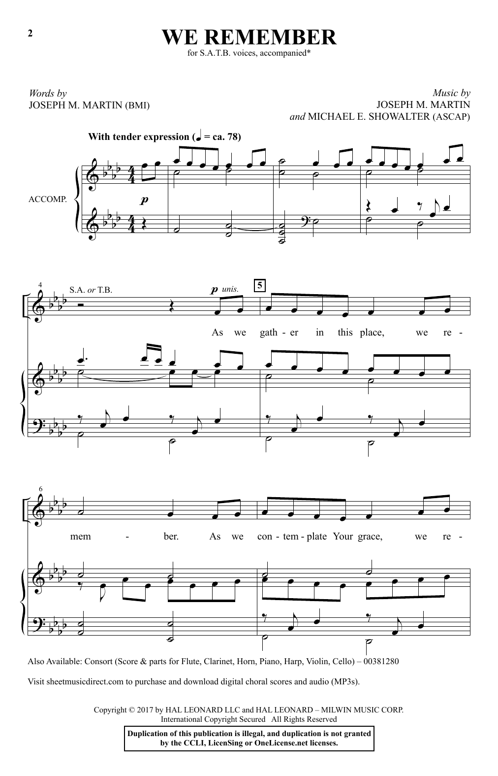 We Remember (SATB Choir) von Joseph M. Martin and Michael E. Showalter