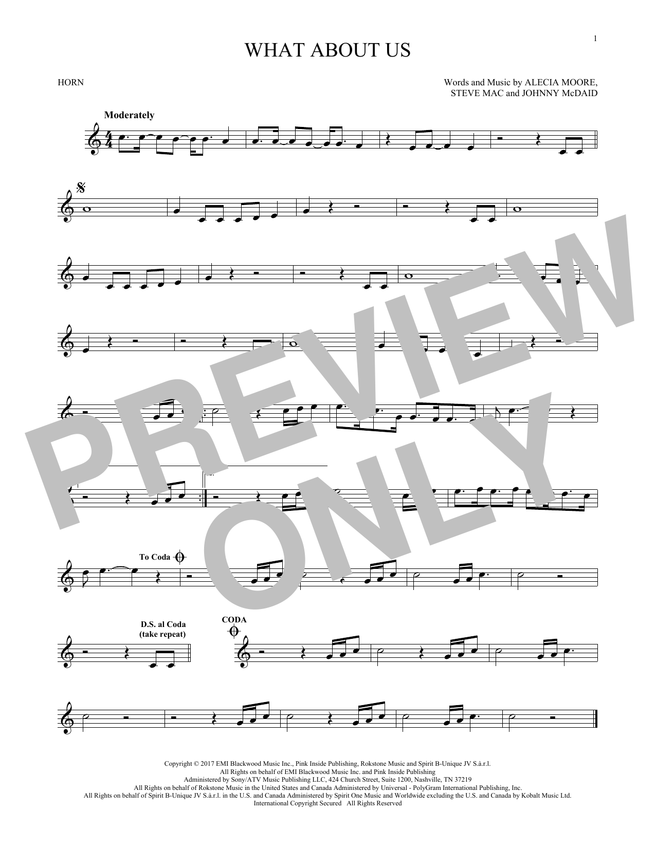 What About Us (French Horn Solo) von P!nk